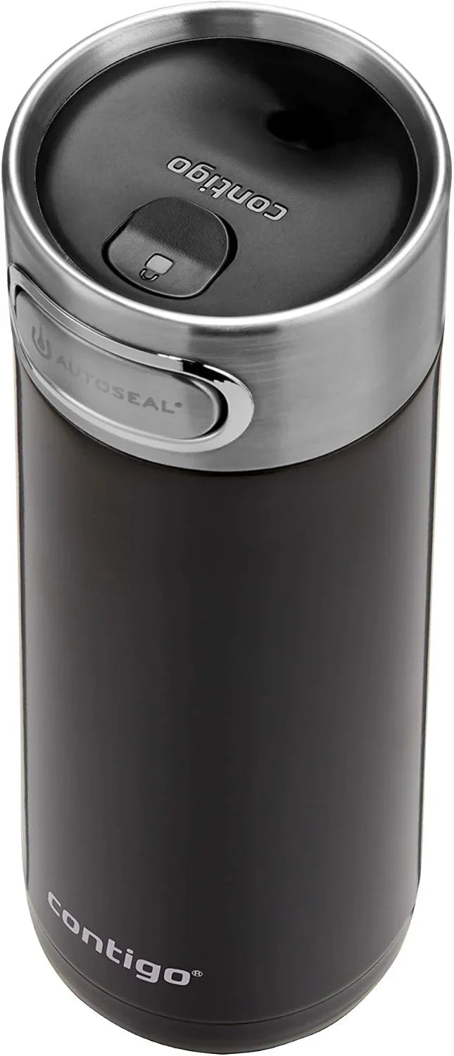 Luxe Autoseal Travel Mug, Stainless Steel Thermal Mug, Vacuum Flask, Leakproof Tumbler, Dishwasher Safe, Coffee Mug with BPA Free Easy-Clean Lid, 360 ml