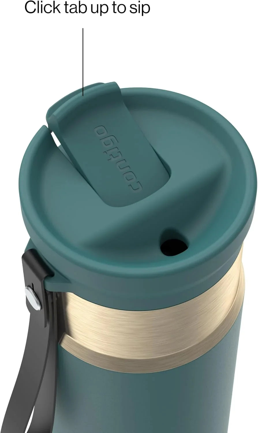 Contigo SnapSeal 24 oz Stainless Steel Vacuum-Insulated Water Bottle with Leakproof AutoClose Lid, Carry Strap & Reusable Straw, BPA-Free & Lead-Free, Dishwasher Safe