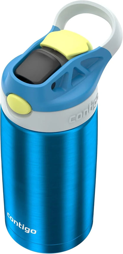 Contigo AUTOSPOUT Water Bottle, 13 oz, Coral Blue/Poppy