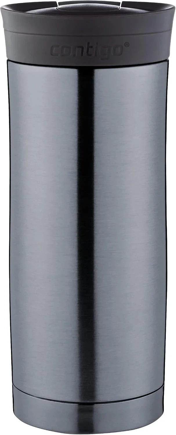 Contigo Huron Snapseal Travel Mug, Stainless Steel Thermal Mug, Vacuum Flask, Leakproof Tumbler, Coffee Mug with BPA Free Easy-Clean Lid, 470 ml