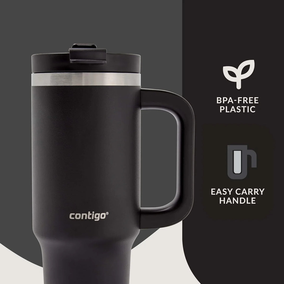 Contigo Streeterville 40oz Tumbler, Stainless Steel Vacuum Insulated, Leak-Proof, Cold for 29 Hours, Salt