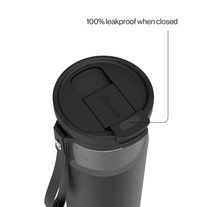 Contigo DualSip 24 oz Stainless Steel Vacuum-Insulated Water Bottle with Carry Strap & 2-in-1 Leakproof Lid (Straw or Spout), BPA-Free & Lead-Free, Dishwasher Safe